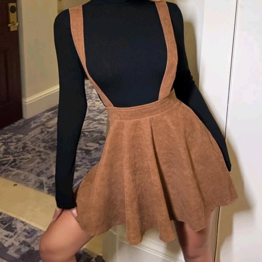 Corduroy Skater Mini Skirt Jumper